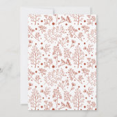 Winter Pflanze Weihnachtsfeier Hand gezogen Einladung (Rückseite)