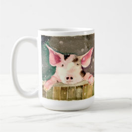 Winter Pig-Tasse Kaffeetasse