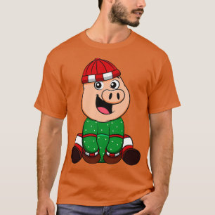 Winter Piglet Christmas Bauer Pig T-Shirt