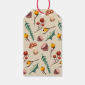 Winter Pilze & rustikale Folies Weihnachten Geschenkanhänger (Rückseite)