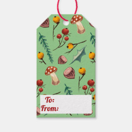 Winter Pilze & rustikale Folies Weihnachten Geschenkanhänger