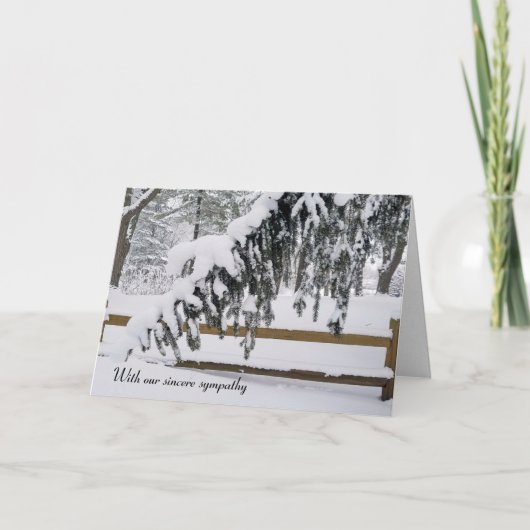 Winter Pine Beileid Karte (Vorderseite)