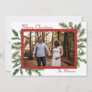 Winter Pine Christmas Card Feiertagskarte