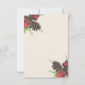 Winter Pine Cone and Berry Funeral Thank You Cards Dankeskarte (Rückseite)