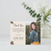 Winter Pine Cone and Berry Funeral Thank You Cards Einladung (Stehend Vorderseite)