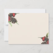 Winter Pine Cone and Berry Funeral Thank You Cards Einladung (Rückseite)