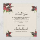 Winter Pine Cone and Berry Funeral Thank You Cards Einladung (Vorne/Hinten)