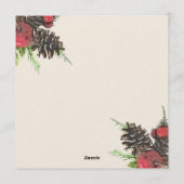 Winter Pine Cone and Berry Funeral Thank You Cards Einladung (Rückseite)