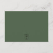 Winter Pine Cone Berries Moderner Empfang Hochzeit Begleitkarte (Rückseite)