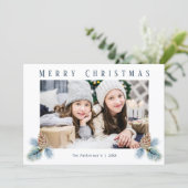 Winter Pine Cones Feiertagskarte (Stehend Vorderseite)