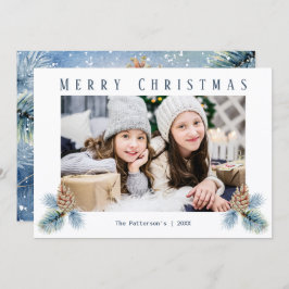 Winter Pine Cones Feiertagskarte