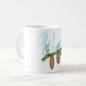 Winter Pine Cones Kaffeetasse (Vorderseite Links)
