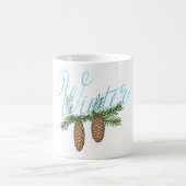 Winter Pine Cones Kaffeetasse (Mittel)