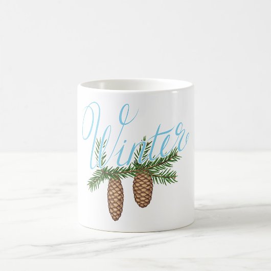 Winter Pine Cones Kaffeetasse