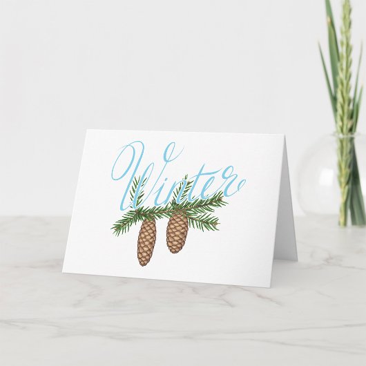 Winter Pine Cones Karte