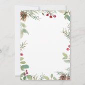 Winter Pine Cones Red Berry Weihnachtsfest Party (Rückseite)