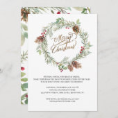 Winter Pine Cones Red Berry Weihnachtsfest Party (Vorne/Hinten)