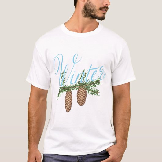 Winter Pine Cones T-Shirt (Vorderseite)