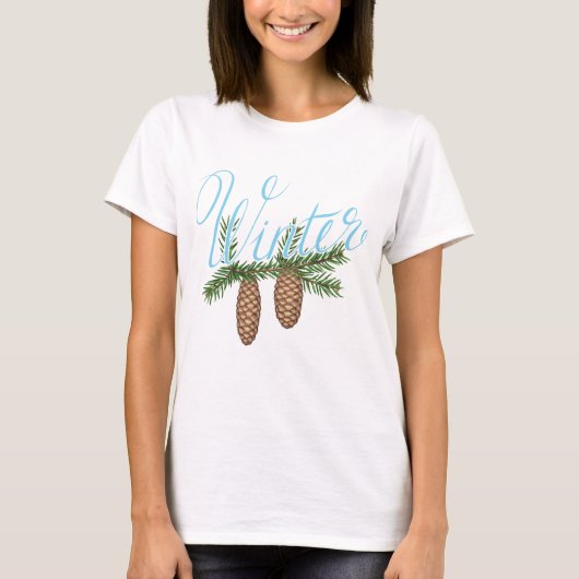 Winter Pine Cones T-Shirt (Vorderseite)