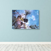 Winter Pine Cones unter einem Sternenhimmel Leinwanddruck (Insitu (Holzboden))