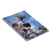 Winter Pine Cones unter einem Sternenhimmel Notizblock (Rechte Seite)