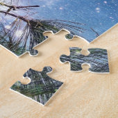 Winter Pine Cones unter einem Sternenhimmel Puzzle (Seite)