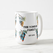 Winter Pine Cons Familiennamendesign Kaffeetasse (VorderseiteRechts)