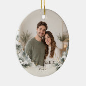 Winter Pine Custom Photo Ornament (Rechts)
