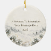 Winter Pine Custom Photo Ornament (Hinten)
