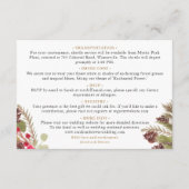 Winter pine elegance red green Wedding details Begleitkarte (Rückseite)