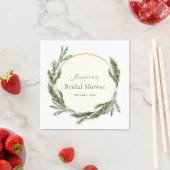 Winter Pine Evergreen Brautparty Serviette (Beispiel)