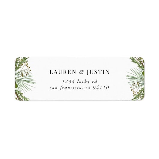 Winter Pine Forest Greenerity Rücksendeadresse Lab (Vorne)