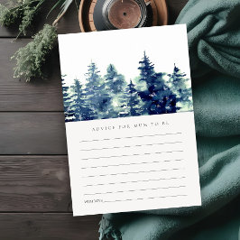 Winter Pine Forest Snow Ratschlag für Mama Baby Du Begleitkarte