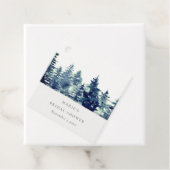 Winter Pine Forest Snow Wasserfarbe Brautparty Geschenkanhänger (Beispiel)