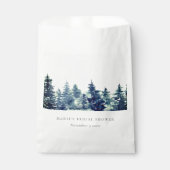 Winter Pine Forest Snow Wasserfarbe Brautparty Geschenktütchen (Vorderseite)