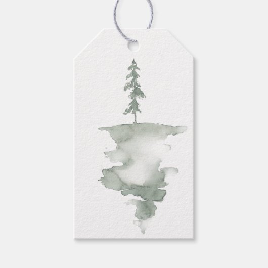 Winter Pine Gift Tag Geschenkanhänger (Vorderseite)