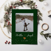 Winter Pine & Gold Christmas Festive Wedding Einladung
