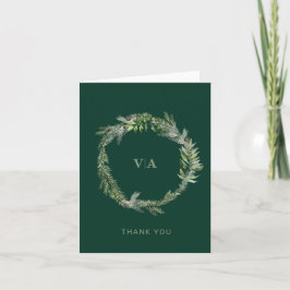 Winter Pine Green mit Wedding Monogram