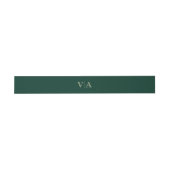 Winter Pine Green mit Wedding Monogram Einladungsbanderole (Flach)