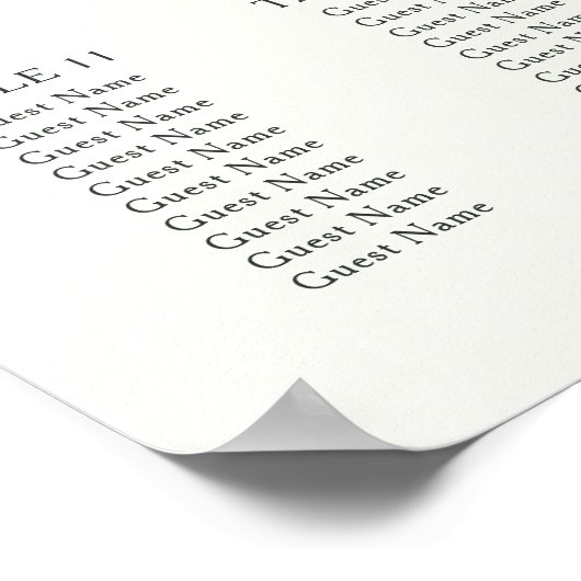 Winter Pine Greenerity Hochzeitsskalender Poster (Ecke)