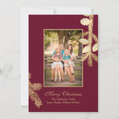 Winter Pine Holiday Foto Grußkarte Einladung (Vorderseite)