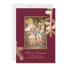 Winter Pine Holiday Foto Grußkarte