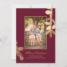 Winter Pine Holiday Foto Grußkarte Einladung