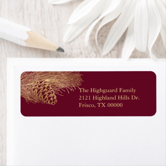 Winter Pine Holiday Rücksendeadresse (Insitu)