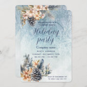Winter Pine Kegel Blumenfest Party Unternehmen Einladung (Vorne/Hinten)