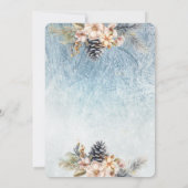 Winter Pine Kegel Blumenfest Party Unternehmen Einladung (Rückseite)