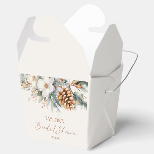 Winter Pine Pine Tree Brautparty Geschenkschachtel (Geöffnet)