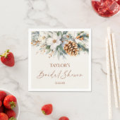 Winter Pine Pine Tree Brautparty Serviette (Beispiel)