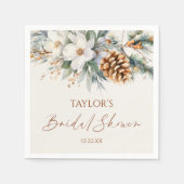 Winter Pine Pine Tree Brautparty Serviette (Vorderseite)