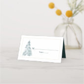 Winter Pine Romance Platzkarte (Vorderseite)